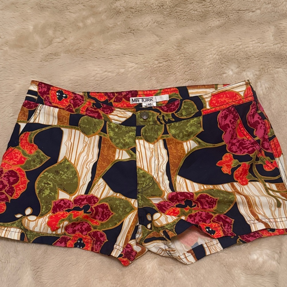 Mr Turk classic retro swim trunks in stunning floral pattern
